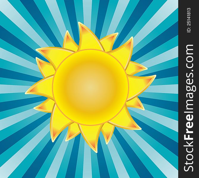 Vector sun background fun summer