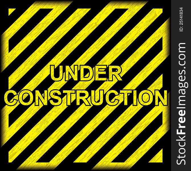 Under Construction Grunge Background