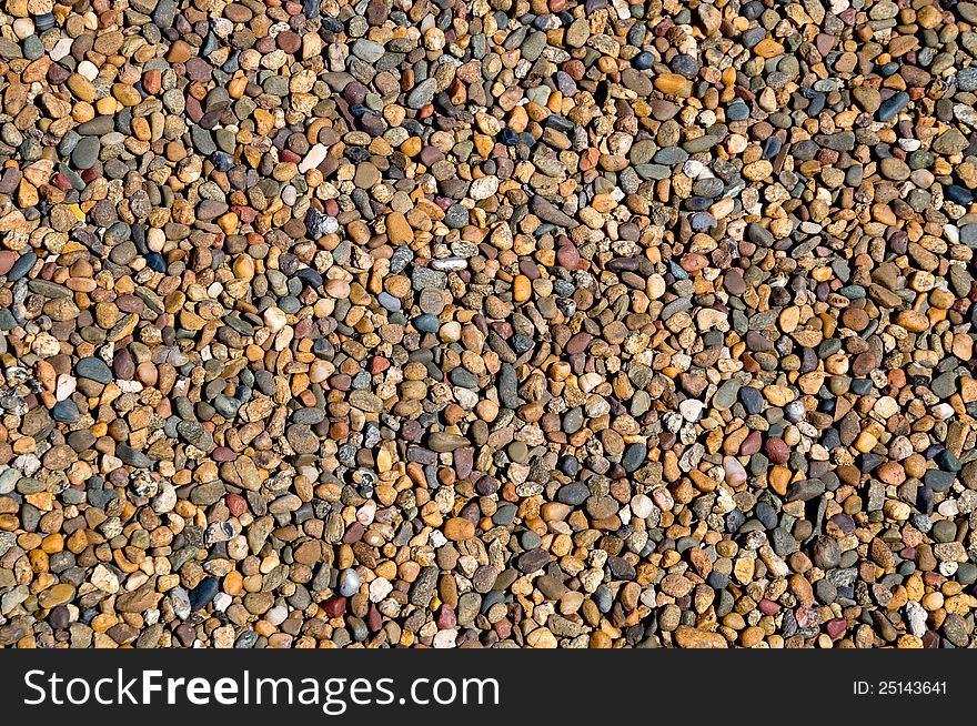 Closeup of a pile of pebbles