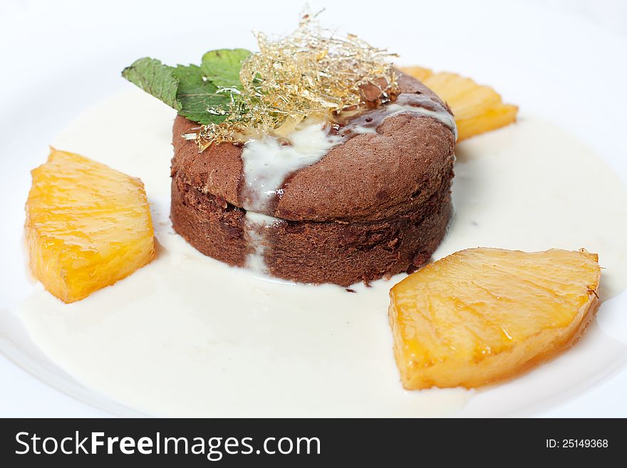 Chocolate Cake With Pineapple