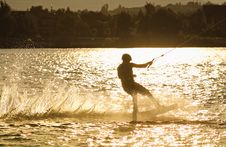 Wake-boarding Stock Photo