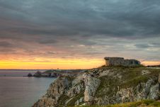 Bunker At Sunset Royalty Free Stock Photography