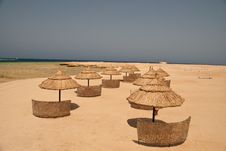 Straw Beach Umbrellas Stock Photos Straw Beach Umbrellas Stock Photos