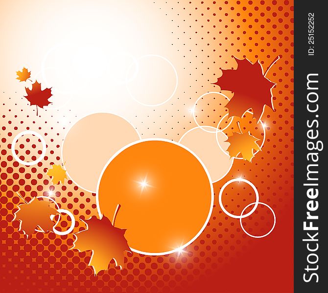 Bright abstract autumn vector backdrop. Eps10