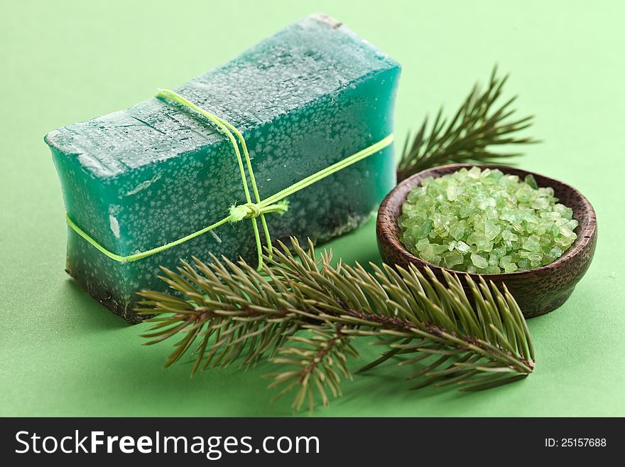 Pine soap with sea-salt.