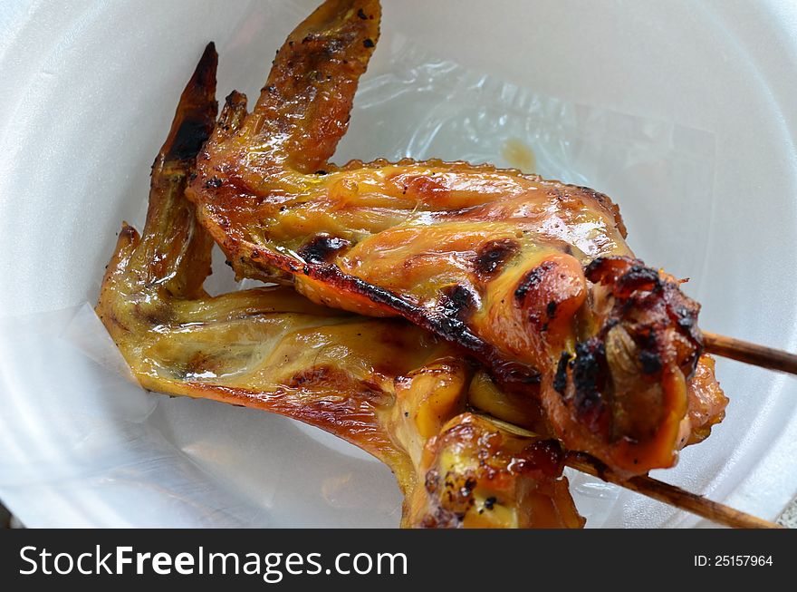 Grilled chicken wing - Thai food. Grilled chicken wing - Thai food