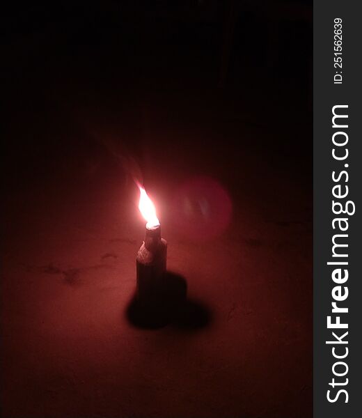 Kerosene lamp image of Indian Village life