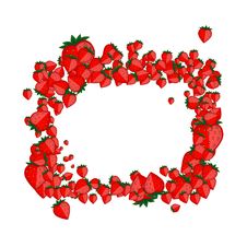 Frame Made From Strawberry Stock Photography Frame Made From Strawberry Stock Photography