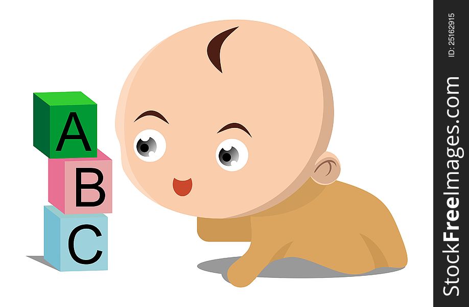 Babies who crawl find piece. Babies who crawl find piece