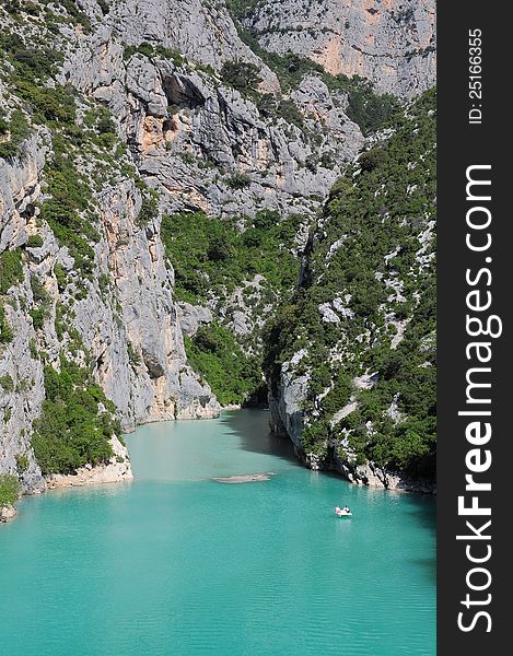 Auto trip along Verdon gorge. Provence. France.