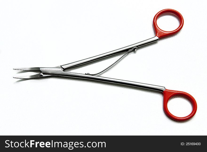 A scissors for the medical operation. A scissors for the medical operation