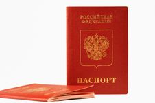 Two Passports Of Foreign, Isolated On White Backgr Royalty Free Stock Images Two Passports Of Foreign, Isolated On White Backgr Royalty Free Stock Images