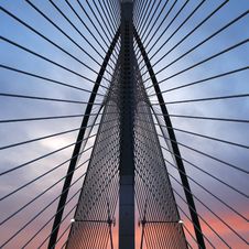 Silver Steel Bridge Stock Photos