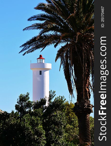 Light house on Woodbridge island in Milnerton