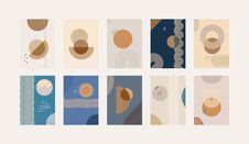Mid-century Geometric Boho Interior Wall Art Posters Set Royalty Free Stock Photography Mid-century Geometric Boho Interior Wall Art Posters Set Royalty Free Stock Photography