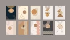 Mid-century Geometric Boho Interior Wall Art Posters Set Royalty Free Stock Photos Mid-century Geometric Boho Interior Wall Art Posters Set Royalty Free Stock Photos