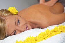 Young Beautiful Woman Enjoying Massage Royalty Free Stock Image Young Beautiful Woman Enjoying Massage Royalty Free Stock Image