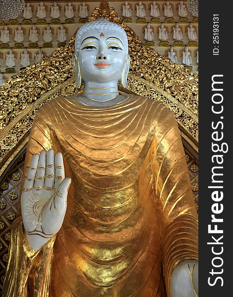 Inside the Burmese Buddhist Temple in Penang, Malaysia. Inside the Burmese Buddhist Temple in Penang, Malaysia.