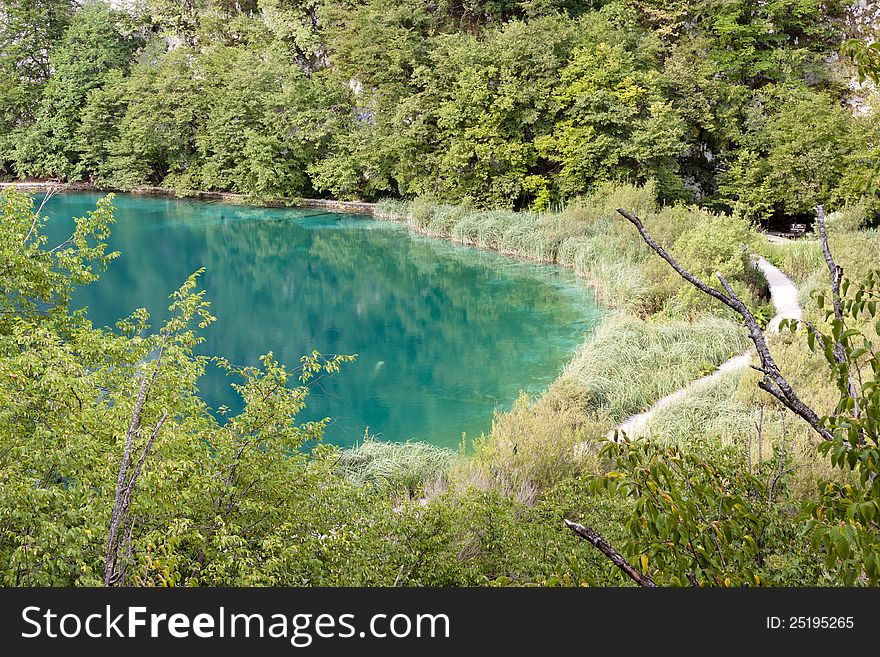 Plitvice lakes - National park in Croatia. Unesco place. Plitvice lakes - National park in Croatia. Unesco place.