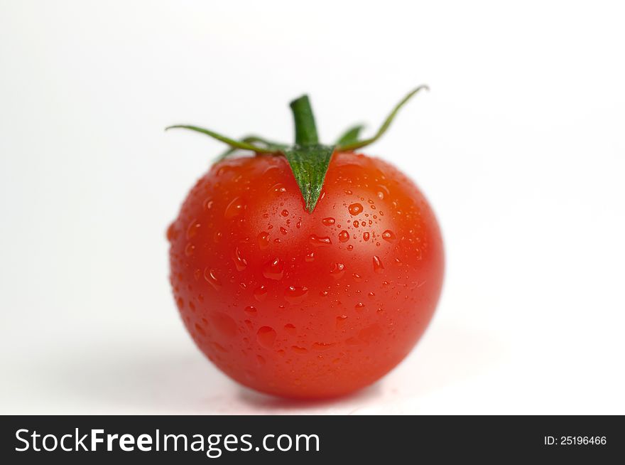 Closeup of red cherry tomatoes