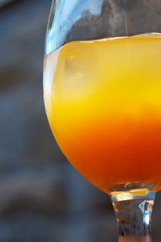 Tall Glass Of Mango Juice Stock Image