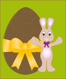 Chocolate Easter Egg & Bunny Stock Photography