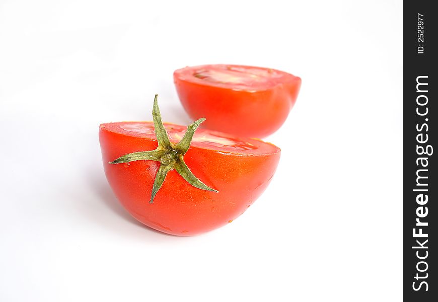 Tomato composition isolated on white