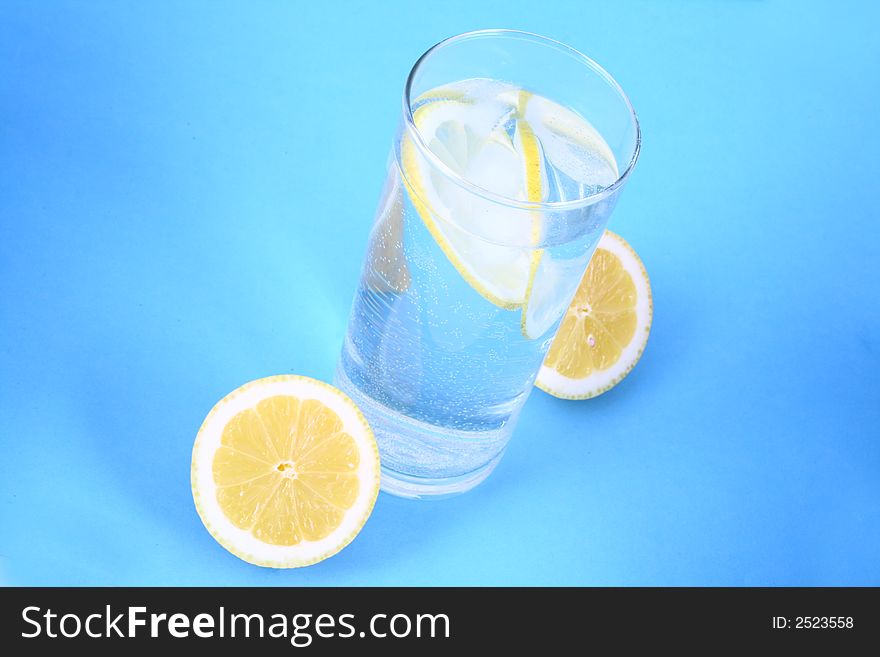 Water lemon-sparkling water,citron ang glass. Water lemon-sparkling water,citron ang glass