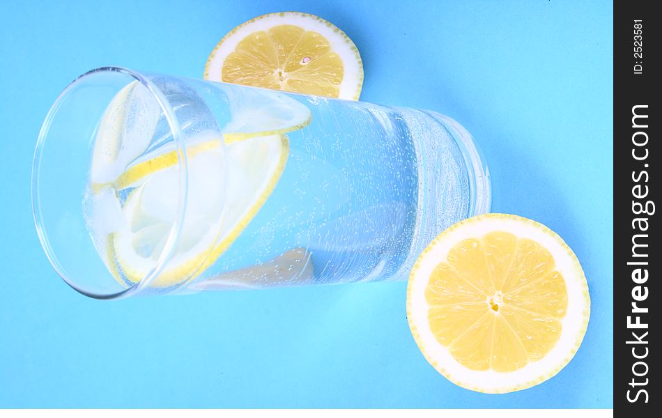 Water lemon-sparkling water,citron ang glass. Water lemon-sparkling water,citron ang glass