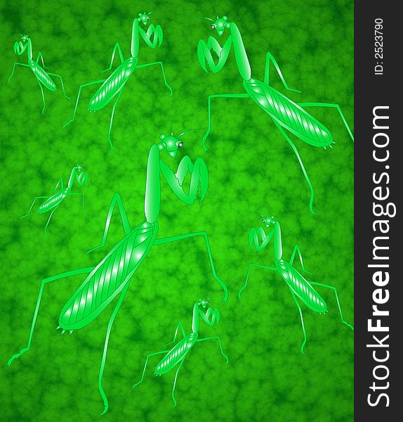 Abstract insects background - graphic illustration. Abstract insects background - graphic illustration.