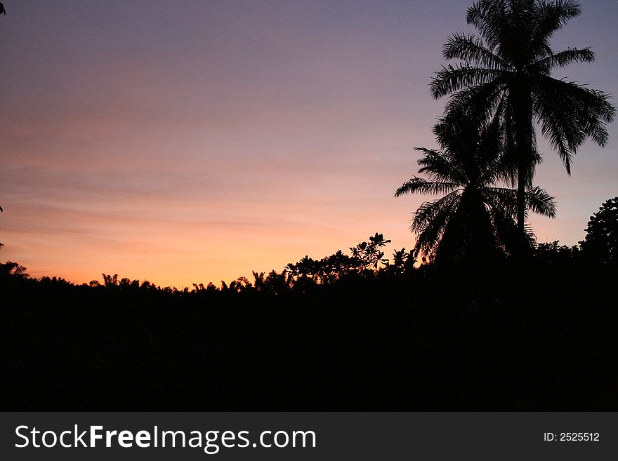 Sunset in Edea, Cameroon, Africa. Sunset in Edea, Cameroon, Africa