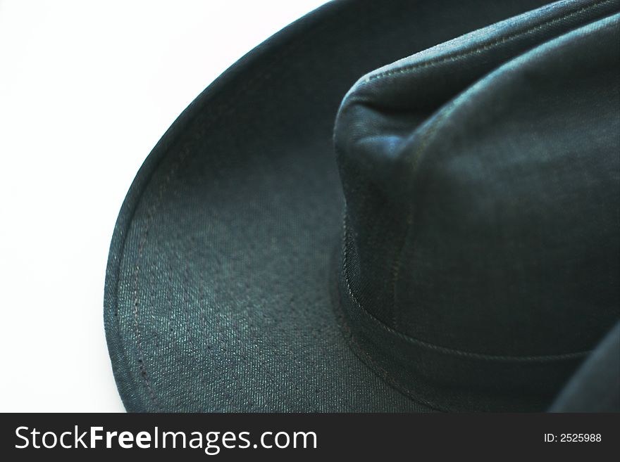 Blue cowboy hat isolated on white