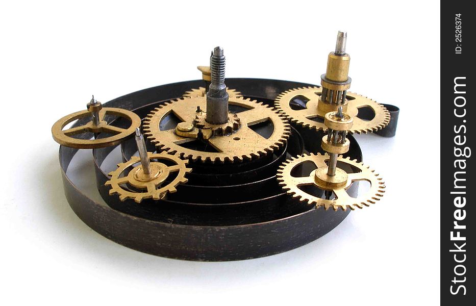 Image of a old clock s parts