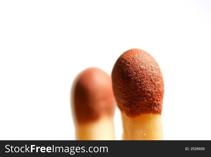 A macro photo of typical Danish matchstick. A macro photo of typical Danish matchstick