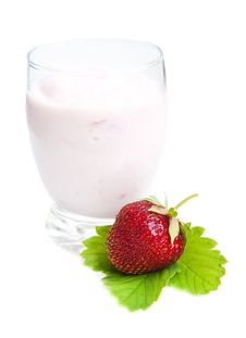 Strawberries Yogurt Royalty Free Stock Image Strawberries Yogurt Royalty Free Stock Image