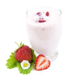 Strawberries Yogurt Royalty Free Stock Photos Strawberries Yogurt Royalty Free Stock Photos