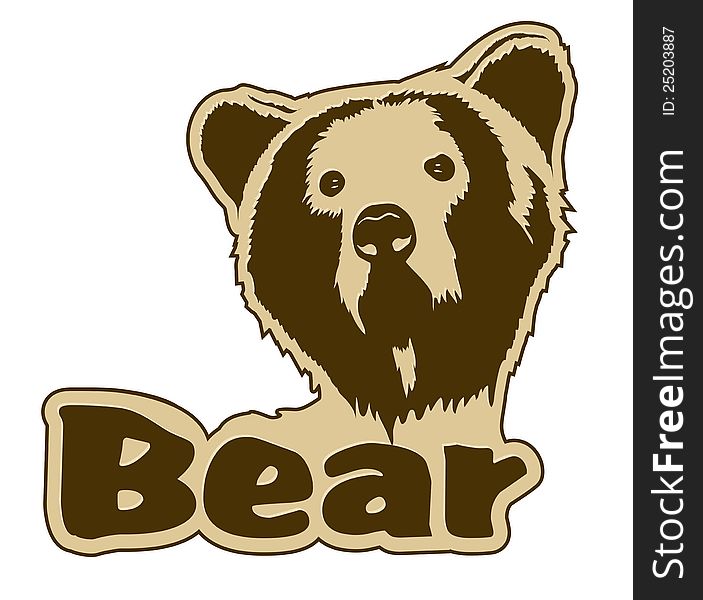 Vector illustration of bear icon