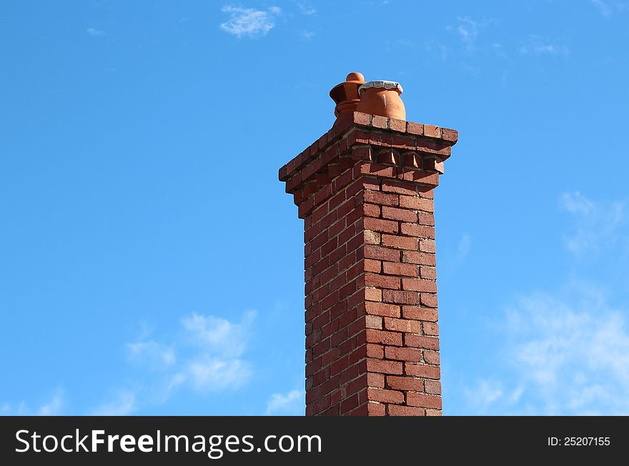 Brick Chimney With Pots