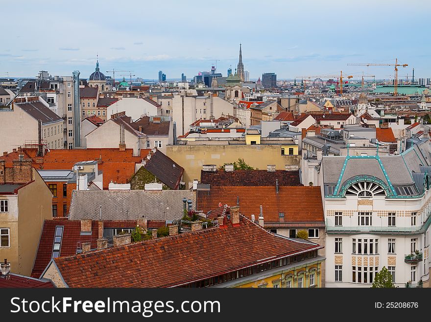 Panorama Of The Vienna, Austria.