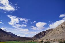 Blue Sky And White Clouds On The Qinghai-Tibet Plateau. Stock Photo