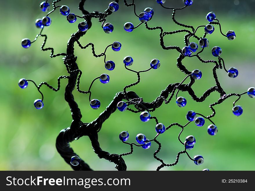 Hand maid decoration tree with blur background