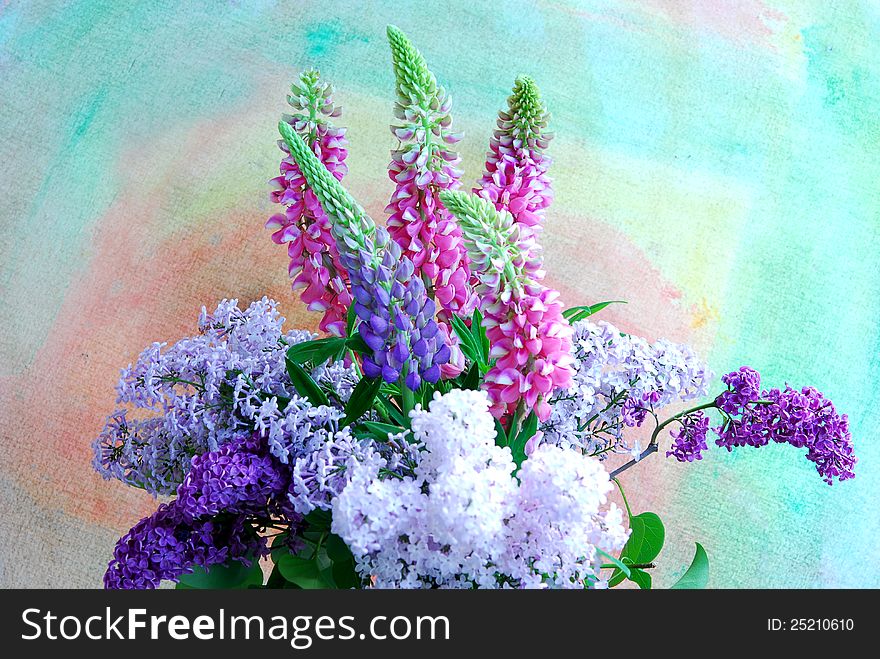 Different flowers with blur background. Different flowers with blur background