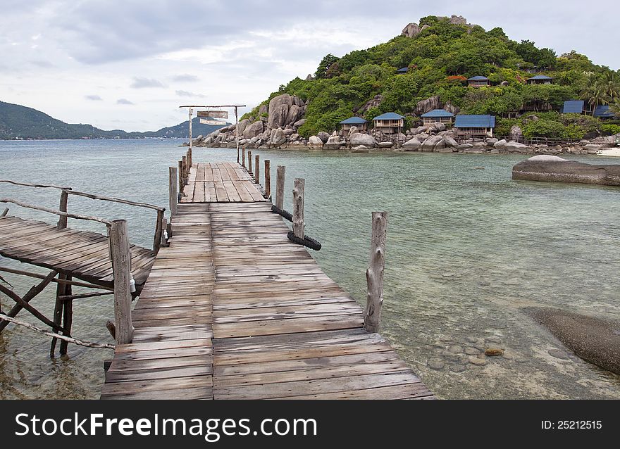 Nang-Yuan Wood Bridge Island at the southern of Thailand