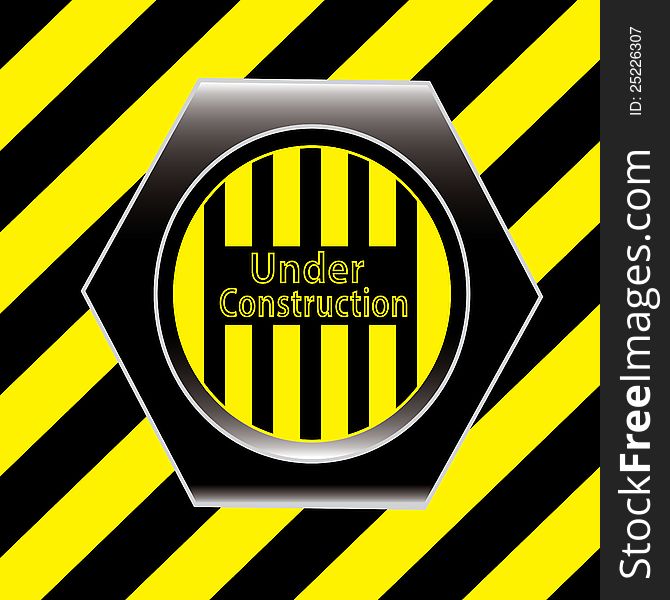 Yellow under construction grunge background. Yellow under construction grunge background