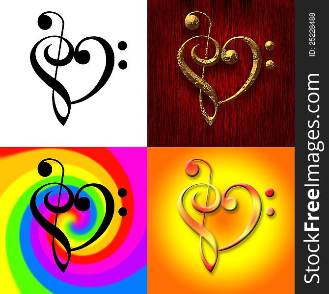 Musical heart graphic made up of a treble clef and a bass clef. PNG file includes black symbol on transparent background. Musical heart graphic made up of a treble clef and a bass clef. PNG file includes black symbol on transparent background.