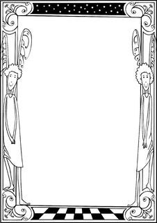 Frame With Angels Stock Image
