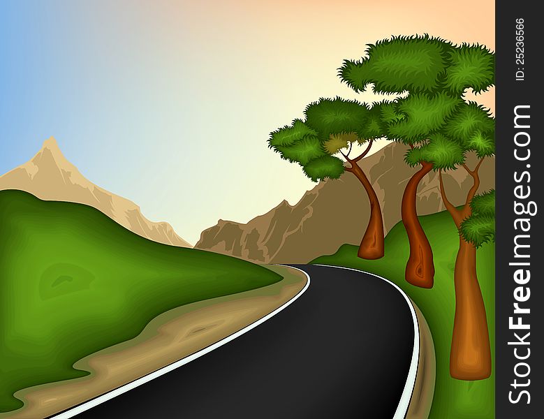 Road And Nature Background