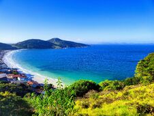 The Famous Little Beach In Arraial Do Cabo Royalty Free Stock Images