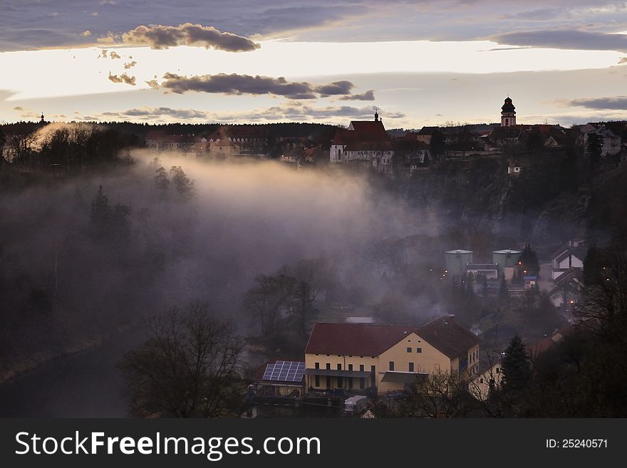 Historical town Bechyne, panorama Czech Republic. Historical town Bechyne, panorama Czech Republic