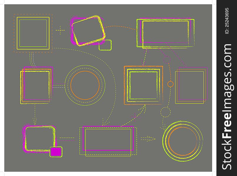 Colorful speech and thought bubbles. Colorful speech and thought bubbles